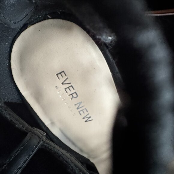 Black Suede with Rhinestones and Chrome Heel Size 8.5 - Picture 5 of 5